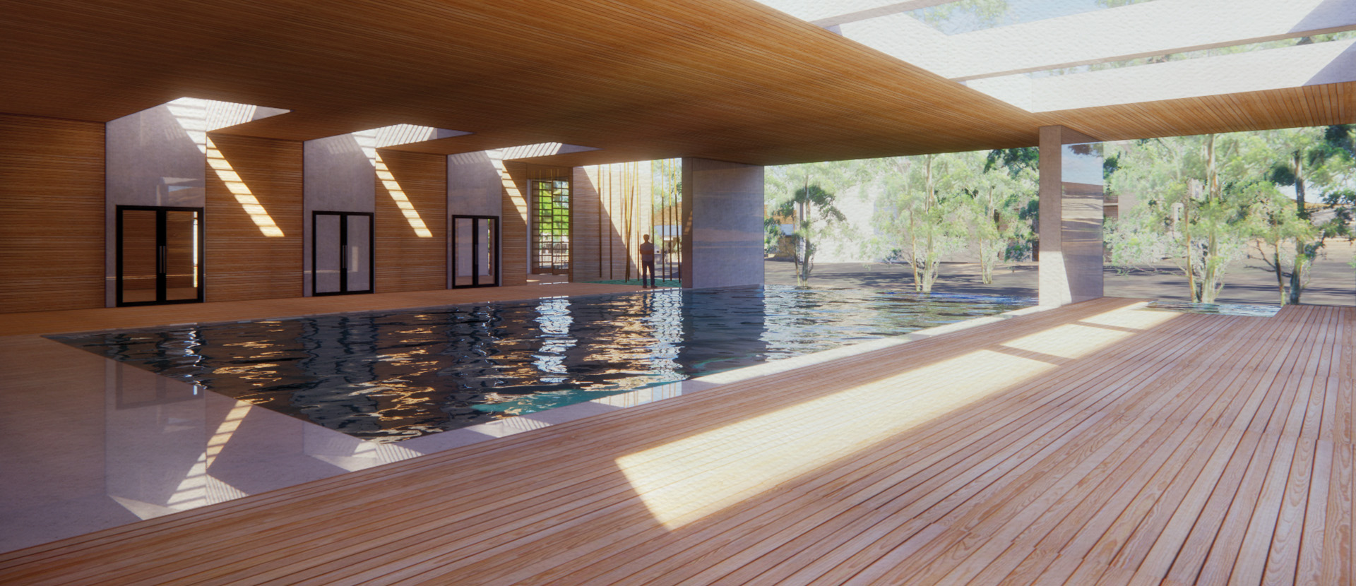 rendering of pool at Enso Verde in simi valley, california